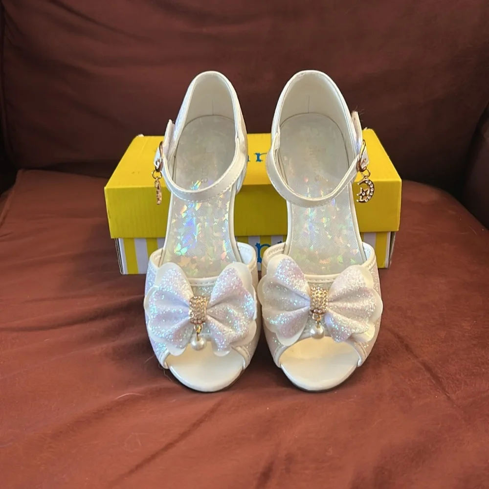 Osinnme White Shoes Size 3 Girls Flower Girl